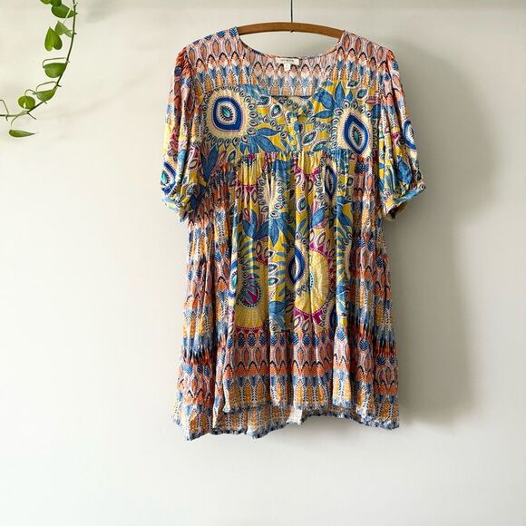 Umgee | Boho Multicolor Tunic Top Size M - Picture 1 of 5